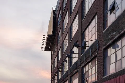 Old Warehouse Facade Stock Photos