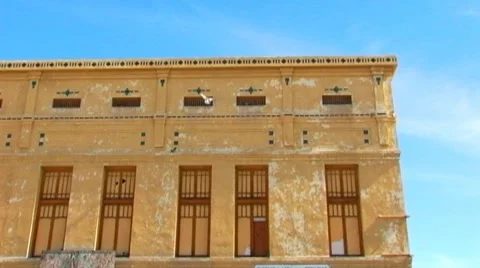 Old Warehouse In Western Border Town 2 Stock Footage