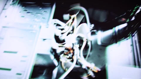 Old Waste Computer Equipment Stock Footage 305804113