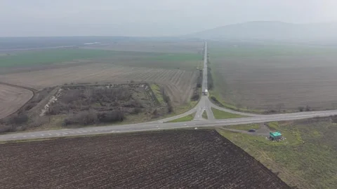 Old Waste Disposal Ground Surrounded by Farmland Stock Footage 328827313