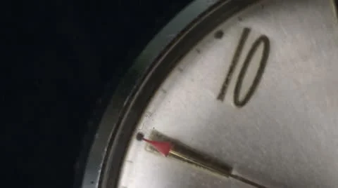 Old Watch Seconds Hand Moving 스톡 동영상 18175315