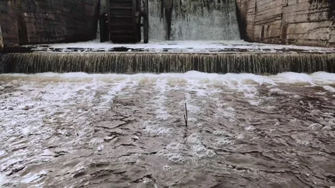 Old water dam Stock Footage 267840639