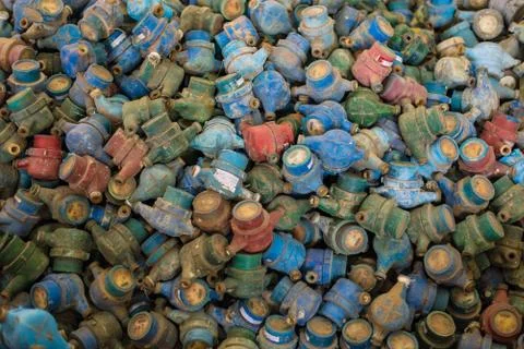 Old water meter Stock Photos