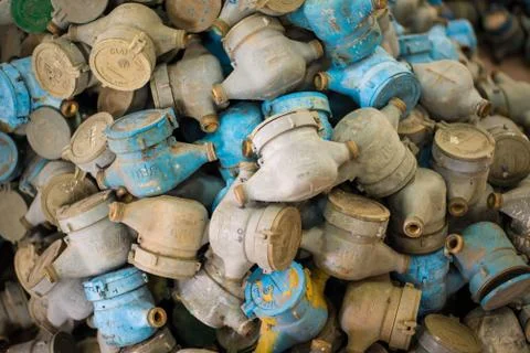 Old water meter Stock Photos