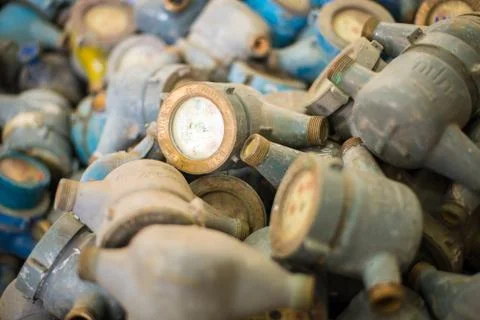 Old water meter Stock Photos