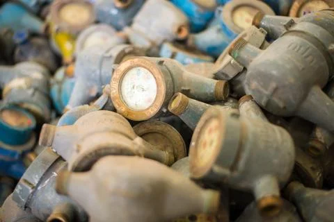 Old water meter Stock Photos