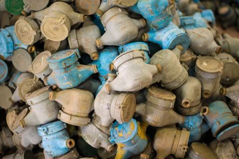Old water meter Stock Photos