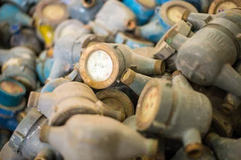 Old water meter Stock Photos