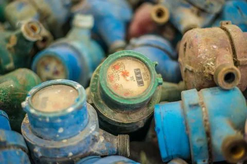 Old water meter Stock Photos
