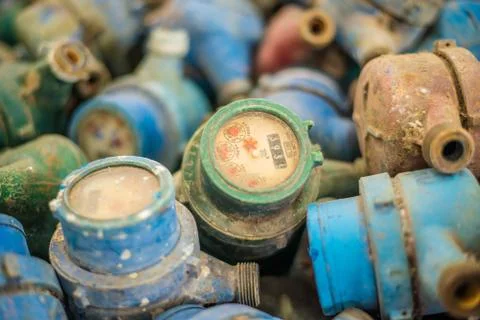 Old water meter Stock Photos