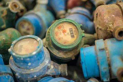 Old water meter Stock Photos