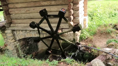 Old Water Mill Stock Footage 83386963