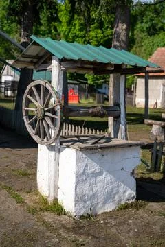 Old water mill in the village Stock Photos