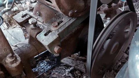 The old water pump is working Stock Footage 260448878