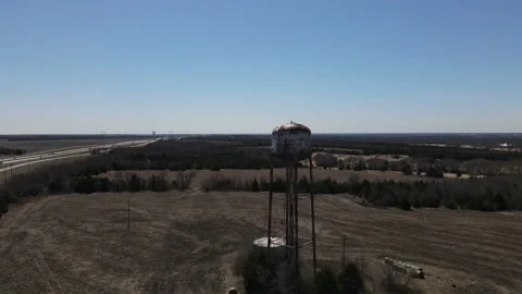 Old Water Tower arc Stock Footage 165903215