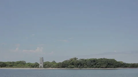 Old water tower by the beach Stock Footage 50945810