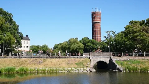 The old water tower Stock Footage 92978853