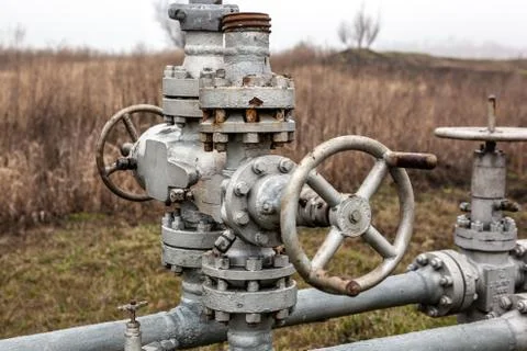 Old water valve. Stock Photos