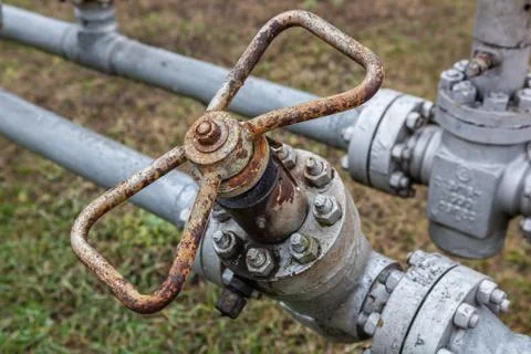 Old water valve. Stock Photos