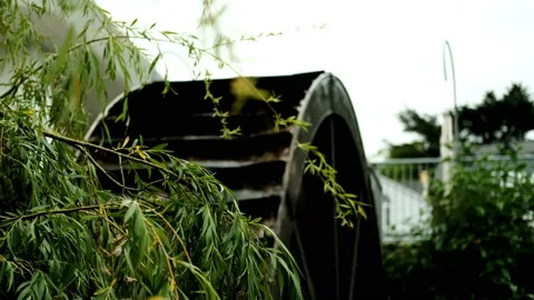 Old Water Wheel Stock Footage 218303574