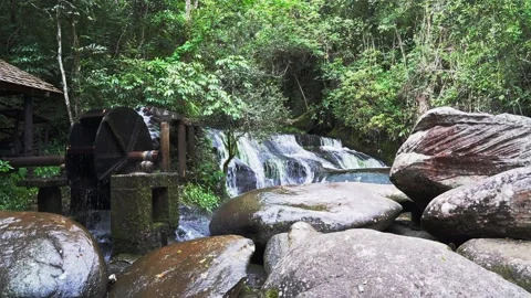 Old water wheel Stock Footage 221253612