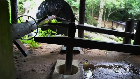 Old water wheel Stock Footage 221253613