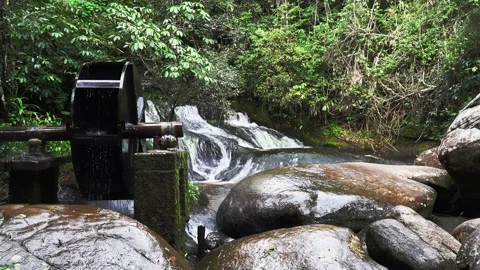Old water wheel Stock Footage 221253779