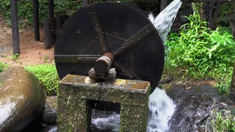 Old water wheel Stock Footage 221253853