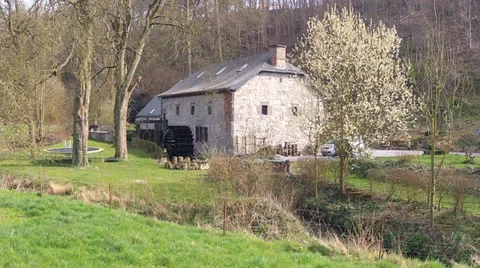 Old watermill in the Belgian countryside. Stock Footage 36817341
