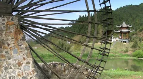 Old watermill close-up Stock-Footage 20594118