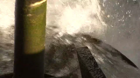 Old watermill wheel turning Stock Footage 35955871