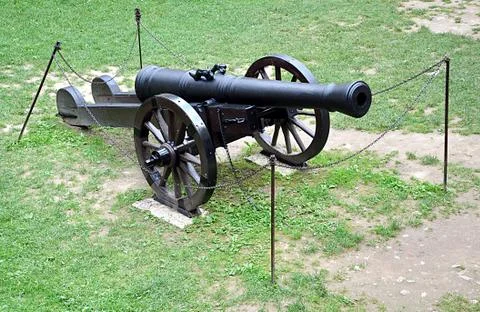 Old weapon cannon Stock Photos