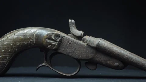Old Weapon Rotation Stock Footage 334107815