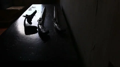 Old Weapons Stock Footage 36567567