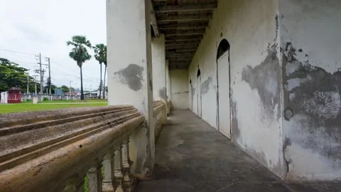 Old Weathered Balcony, Tropical Setting Stock Footage 312789330