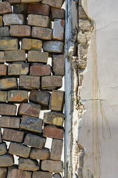 Old Weathered Brick Wall Texture Background Stock-Fotos