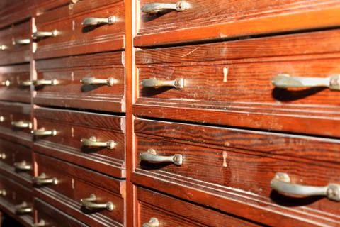 Old weathered drawers Foto stock