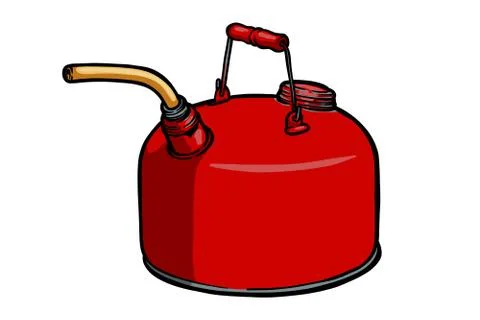 Old weathered gasoline container Vector illustration - Hand drawn Stock Illustration