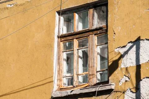 Old weathered grunge window Stock Photos