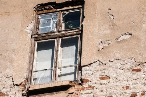 Old weathered grunge window Stock Photos