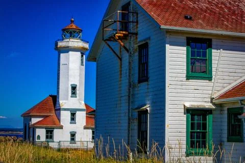 Old Weathered Lighthouse Foto stock