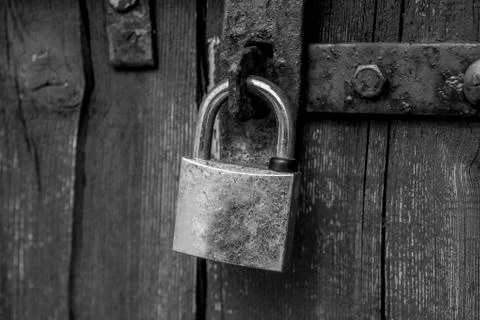 Old weathered lock Stock Photos