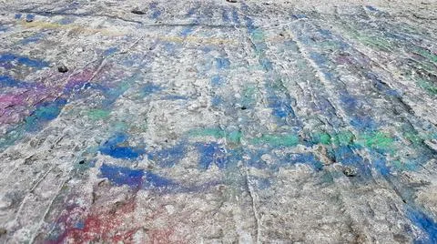 Old weathered painted wall background texture. Dirty peeled plaster walls. Ab Stock-Fotos