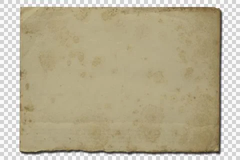 Old weathered paper texture background with stains isolated on transparent Фото