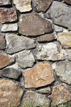 Old weathered rustic stone brick wall background 스톡 사진