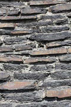 Old weathered rustic stone brick wall background 스톡 사진