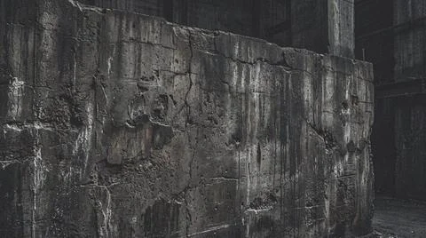 Old weathered stone wall interior corner. Fotos Stock