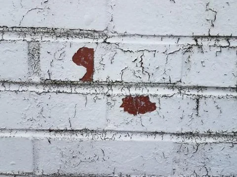 Old weathered white brick wall Stock Photos