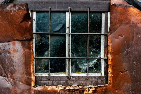 Old weathered window. Stock Photos