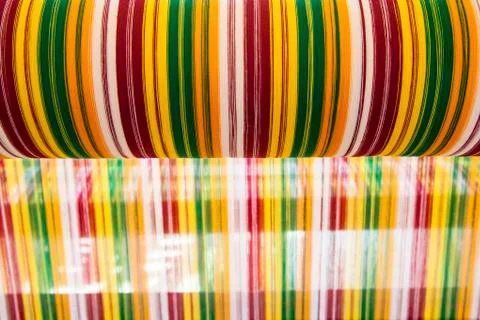 Old weaving Loom and thread of yarn. Stock Photos